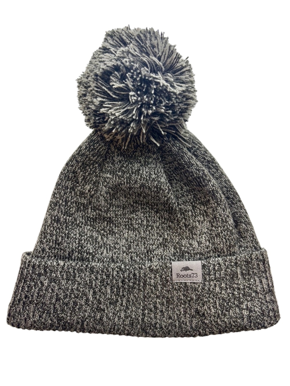 Roots 73 Unisex Salt & Pepper Knit Toque OS Fleece-Lined Pom Pom – Avison Young
